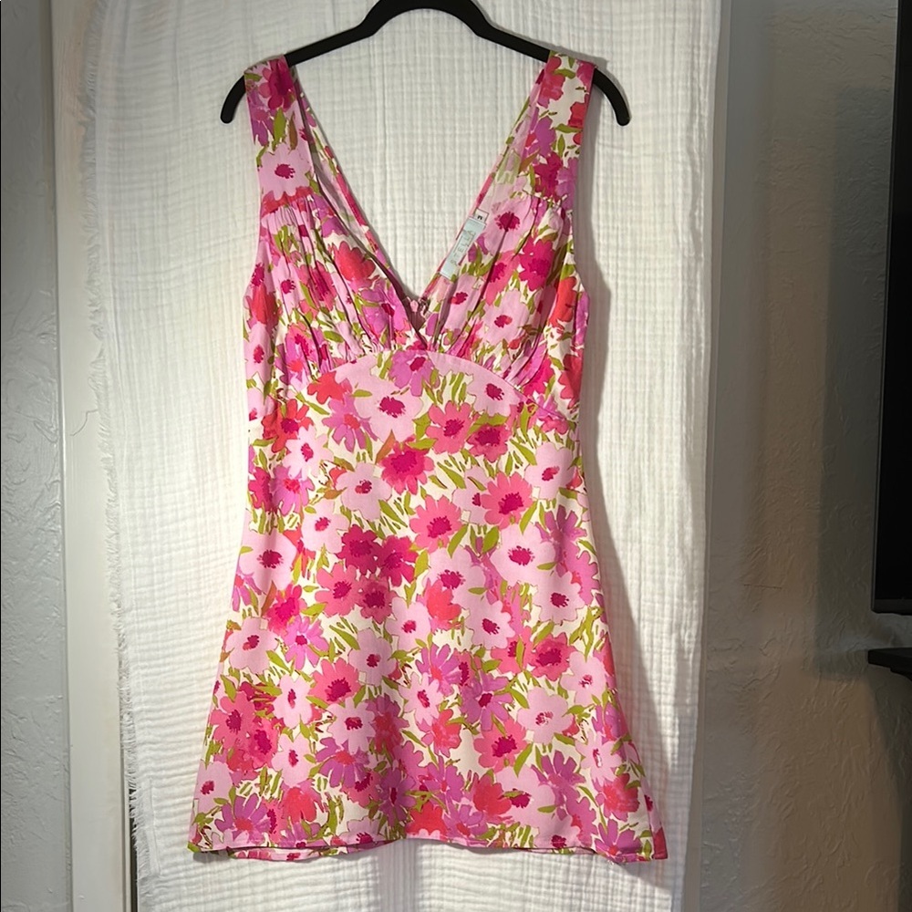 3 for 30$ Stella Floral Pink Sleeveless Dress